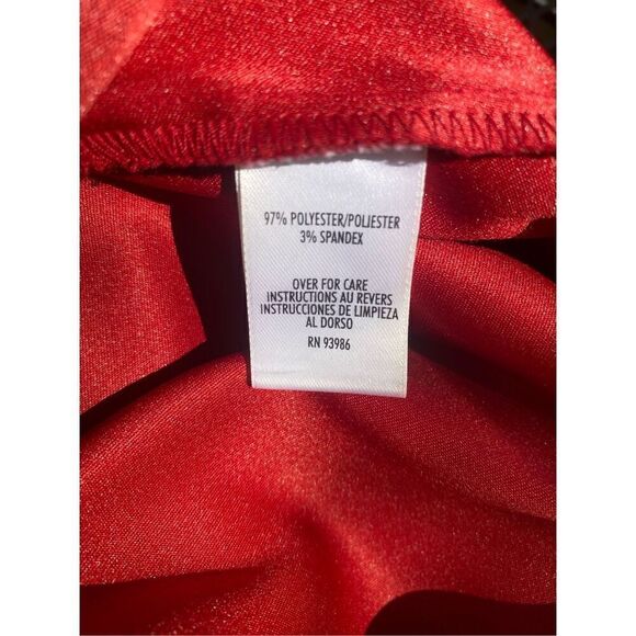 Casual Corner Annex Long Skirt Sz. 10 Red Poly/Spandex Blend. - Picture 11 of 12